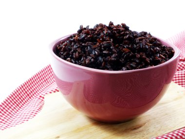 Pirinç karışımı mor pirinç berry pirinç beyaz Kupası'nda popüler bir sağlık olduğunu