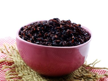 Pirinç karışımı mor pirinç berry pirinç beyaz Kupası'nda popüler bir sağlık olduğunu