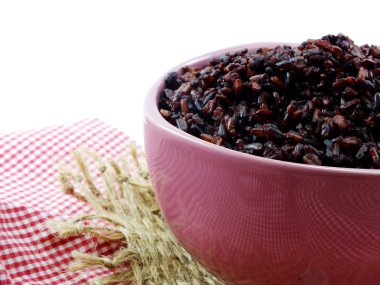 Pirinç karışımı mor pirinç berry pirinç beyaz Kupası'nda popüler bir sağlık olduğunu