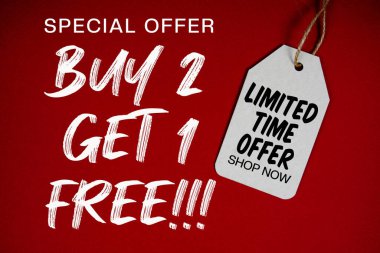 2 alana 1 bedava!! Fiyat etiketli özel teklif Sadece Sınırlı Zaman Dükkanı Şimdi