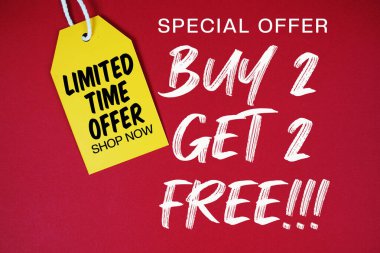 2 alana 2 bedava!! Fiyat etiketli özel teklif Sadece Sınırlı Zaman Dükkanı Şimdi