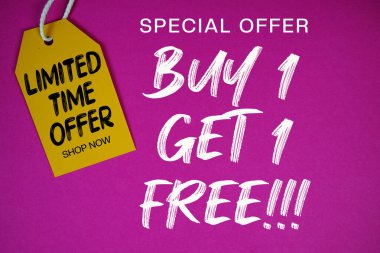 1 alana 1 bedava!! Fiyat etiketli özel teklif Sadece Sınırlı Zaman Dükkanı Şimdi