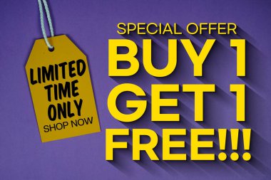 1 alana 1 bedava!! Fiyat etiketli özel teklif Sadece Sınırlı Zaman Dükkanı Şimdi