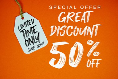 Büyük indirim% 50 indirimli Fiyat etiketli Sınırlı Zaman Dükkanı Şimdi