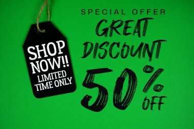 Büyük indirim% 50 indirimli Fiyat etiketli Sınırlı Zaman Dükkanı Şimdi