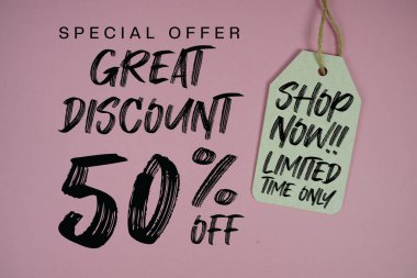 Büyük indirim% 50 indirimli Fiyat etiketli Sınırlı Zaman Dükkanı Şimdi