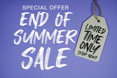 Yaz Sonu Özel Teklif Fiyat etiketli Sınırlı Zaman Sadece Dükkanı