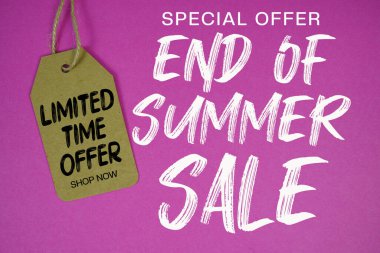 Yaz Sonu Özel Teklif Fiyat etiketli Sınırlı Zaman Sadece Dükkanı