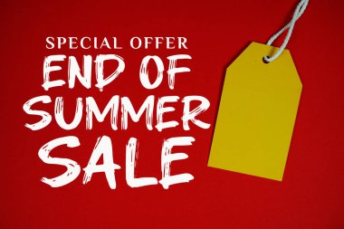 Fiyat etiketli özel yaz indirimini sonlandır