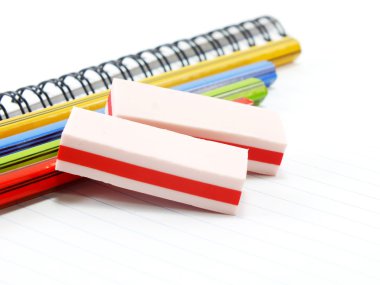 defter ve kalem silgi