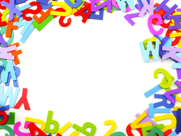 Letras alfabeto colorido abc em um fundo branco — Fotografia de Stock