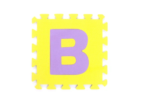 Puzzle box betűs, fehér háttéren — Stock Fotó