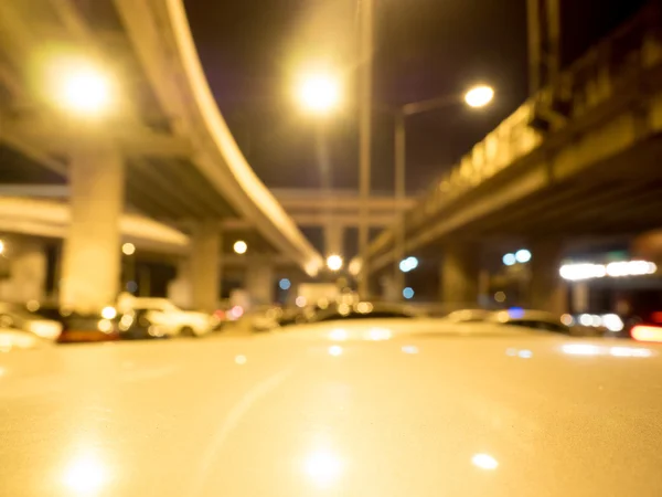 Borrosa autopista bokeh de la ciudad por la noche —  Fotos de Stock