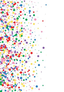 Çok renkli Confetti Renkli Çizim. Dot Pastel Geçmişi. Turuncu Satış Çemberi. Sarı Yıldönümü Yuvarlak Doku.