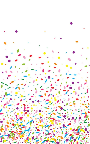 Sarı Nokta Arkaplan Beyaz Vektör. Konfeti Karnaval Tasarımı. İzole edilmiş çerçeve. Kırmızı Polka Soyut İllüstrasyon.