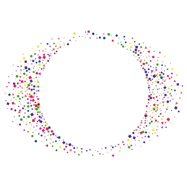 Mavi Yuvarlak Dekor Çizimi. Vector Meydanı Arkaplanı. Kırmızı Yaratıcı Konfeti dokusu. Sarı Renkli Geometrik.