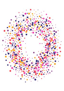 Kızıl Gökkuşağı Çemberi Çizimi. Konfeti Partisi Duvar Kağıdı. Sarı Nokta Vektörü. Yuvarlak Turuncu Kağıt Doku. Hediye Arkaplanı.