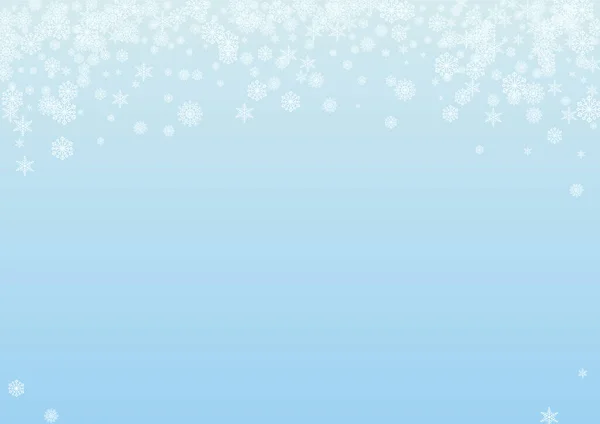 Fondo Nieve Claro Vector Azul Tarjeta Mágica Confetti Textura Congelación — Archivo Imágenes Vectoriales