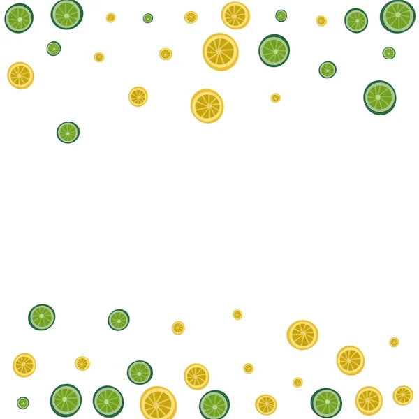 Sulu Meyve Arkaplan Beyaz Vektörü. Citrus Mojito İllüstrasyonu. Sarı Komik Kireç. Yeşil Meyve Suyu Deseni.