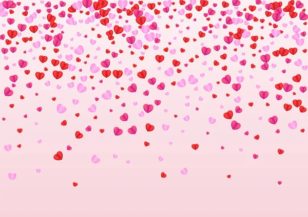 Pinkish Confetti Background Pink Vector Fall Backdrop Heart Violet Party — Διανυσματικό Αρχείο