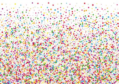 Kırmızı Gökkuşağı Konfeti Dekorasyonu. Kutlama Noktası Arkaplanı. Sarı Çember Çizimi. Kağıt Meydanı Arkaplanı. Mor Karnaval Yıldızı.