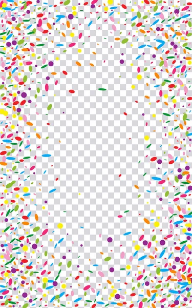 Yeşil Konfeti Şeffaf Arkaplan Vektörü. Polka Falling Illustration. Şablon Şablonu. Gökkuşağı Geometrik Kurdele Çerçevesi. Turuncu Yuvarlak.