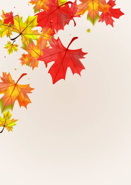 Golden Leaves Hintergrund Beigevector Blattdesign Schöne Herbstpflanze Florale Textur September — Stockvektor