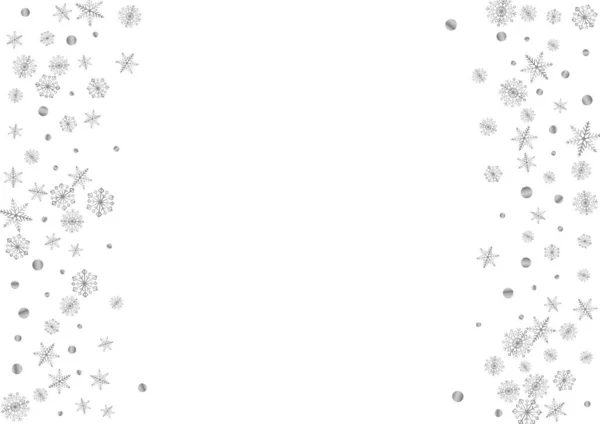 Silver Dot Background White Vector Snow Magical Pattern Luminous Confetti — Stock Vector