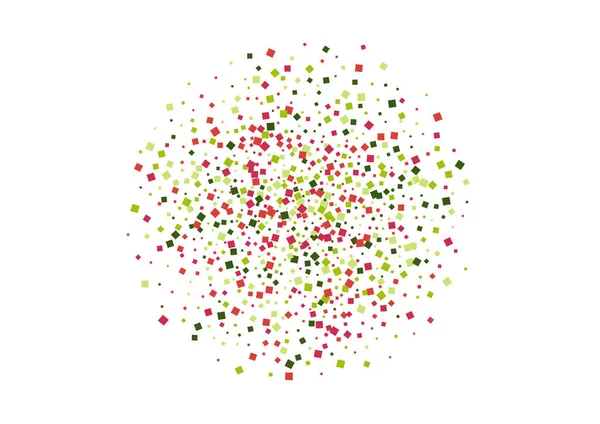 Geometrik Yeşil Teknoloji dokusu. Festival Meydanı Mozaiği. Kırmızı Vektör Nokta Çerçevesi. Konfeti Dijital Duvar Kağıdı.