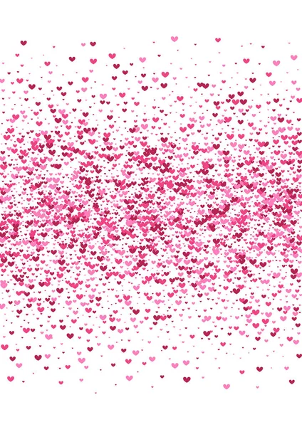 Gül Süslemesi Kalp Duvar Kağıdı. Kırmızı Basit Arkaplan. Mor Konfeti Dekorasyonu. Pembe Yağmur Arkaplanı. Şubat Çerçevesi.