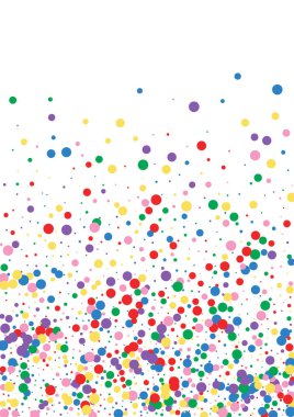 Kırmızı Çember Düşen Doku. Konfeti Kağıt Çizimi. Portakal Meydanı Noktası. Çok Renkli Dairesel Yuvarlak Arkaplan.