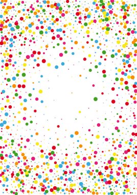 Sarı Yuvarlak Akımlı Arka plan. Konfeti Sürpriz Doku. Kırmızı Kutlama Noktası. Mavi Kalın Çember Çizimi.