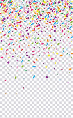 Turuncu Yuvarlak Arkaplan Şeffaf Vektörü. Konfeti Etkinlik İllüstrasyonu. Sürpriz Tasarım. Mavi Polka Parti Kartı. Parlak Kurdele.