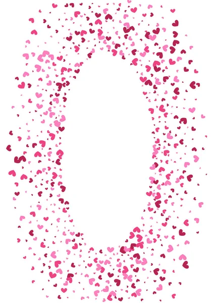 Фиолетовый Падающий Конфетти Иллюстрация Розовой Любви Красное Сердце Валентин Фон — стоковый вектор
