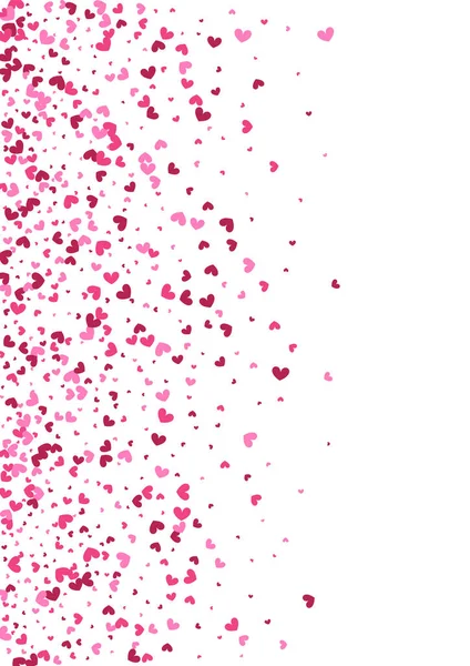 Fond Coeur Valentin Rose Cadre Saint Valentin Rouge Confettis Violets — Image vectorielle