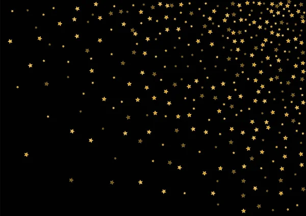 Gradient Dark Star Hintergrund Helle Konfetti Textur Gelbe Pailletten Glitz — Stockvektor