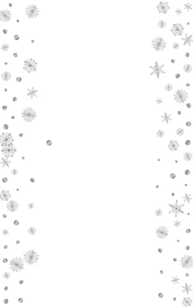 Metal Dot Tło White Vector Zimowa Karta Confetti Szary Śnieg — Wektor stockowy
