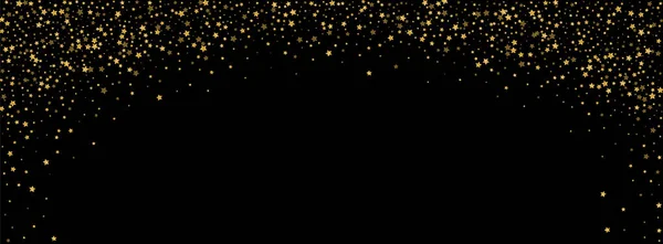 Parlak Yıldız Arkaplan Siyah Vektör. Yıldızların Mutluluk dokusu. Altın Şöhret. Vintage Frame. Altın Sıralama Süslemesi.