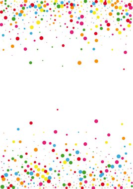 Kırmızı Nokta Renk Arkaplanı. Konfeti Dokuları Kutla. Çok renkli Festival Çemberi. Turuncu Renk Yuvarlak Çizimi.