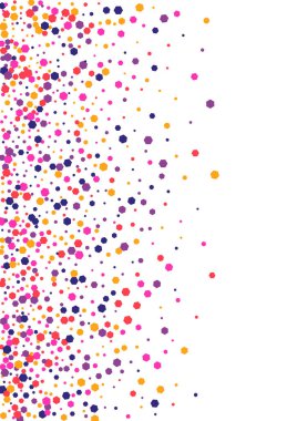 Sarı Hediye Çemberi Arkaplanı. Not Soyut İllüstrasyon. Turuncu Konfeti Manzarası. Yuvarlak Çokrenkli Vektör Çerçevesi. Eğlenceli Doku.