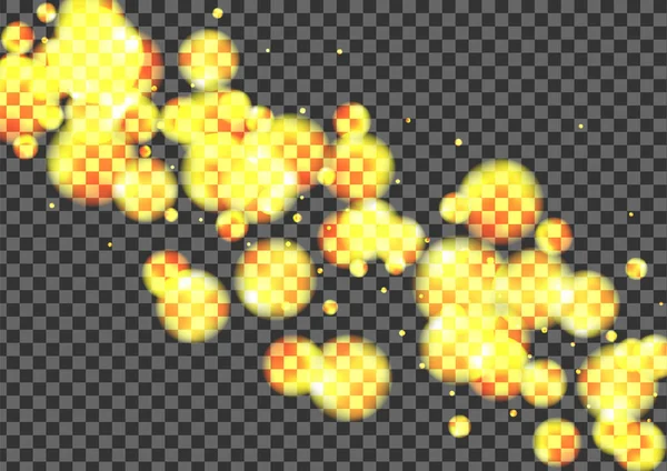 Golden Confetti Arrière Plan Transparent Vecteur Spot Holiday Illustration Carte — Image vectorielle