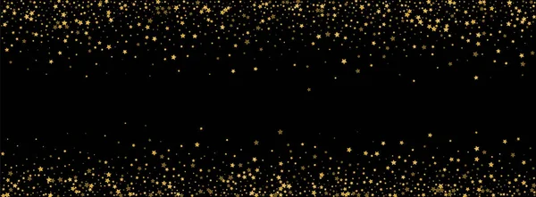 Błyszczący Sekwencyjny Tło Czarny Wektor Projekt Confetti Shimmer Złota Fantazja — Wektor stockowy