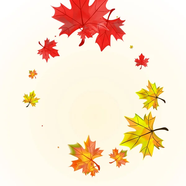 Kahverengi Çiçekli Bej Vektör. Bitki Uçan Tasarımı. Kırmızı Kanada Yaprağı. Desen Yaprak İllüstrasyonu.