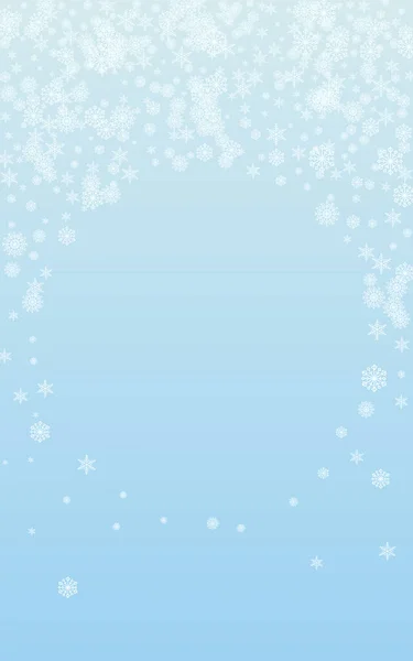 Beyaz Kar Arkaplan Vektörü Mavi. Kar Tanesi Parçacıkları Deseni. Gri Konfeti Buz Kartı. Frosty Flake dokusu.