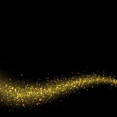Altın pırılpırıl yıldızlar toz izi köpüklü parçacıklar