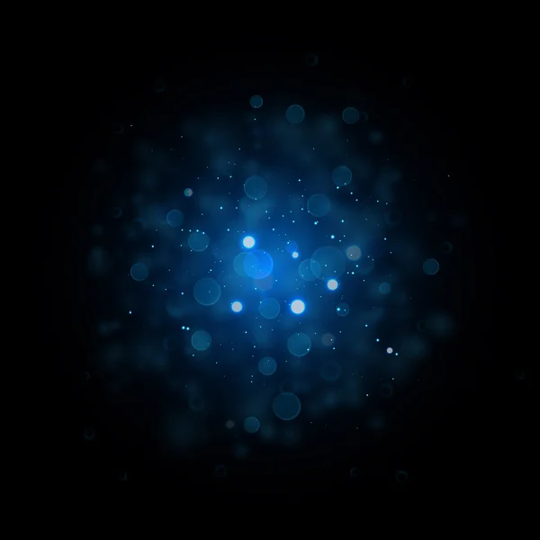 Blue glitter particles background effect. Sparkling vector — Stock vektor