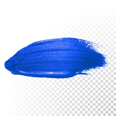 Derin mavi suluboya fırça soyut darbesi. Vektör yağlı boya smear