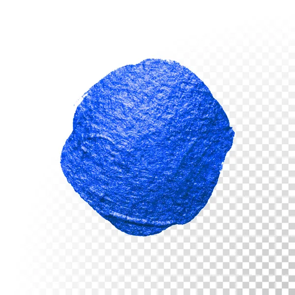 Deep blue watercolor brush abstract blob. Vector oil paint smear — Stok Vektör