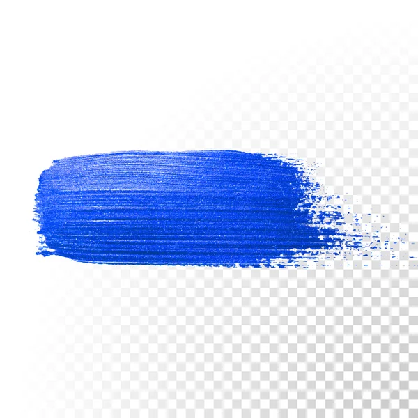 Pinceau aquarelle bleu profond trait abstrait. Frottis vectoriel de peinture à l'huile — Image vectorielle