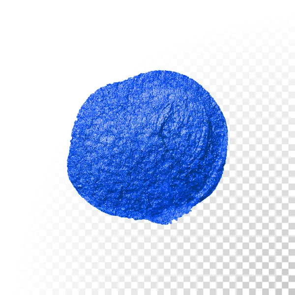 Deep blue watercolor brush abstract blob. Vector oil paint smear — 스톡 벡터